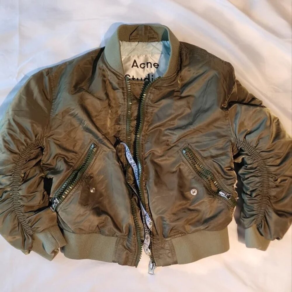 Acne Studios cropped MA-1 bomber jacket Clea PAW17